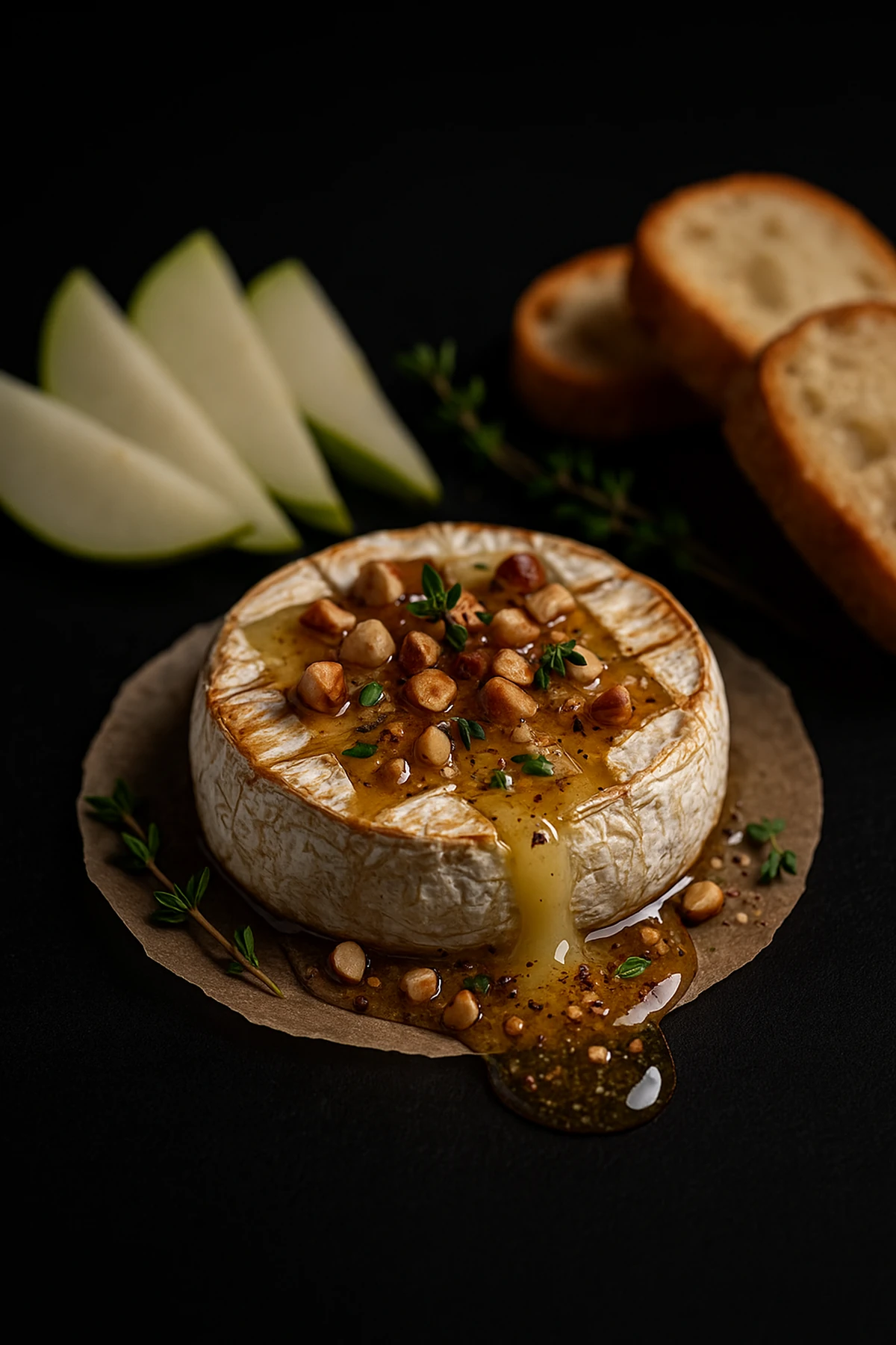 Pečeni kamamber sa tartuf-medom i lešnicima 🧀✨